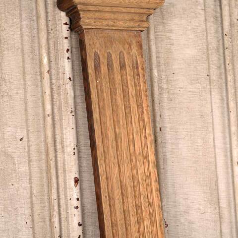 #53604 Antique Oak Fireplace Mantel Fluted Pilaster image 3