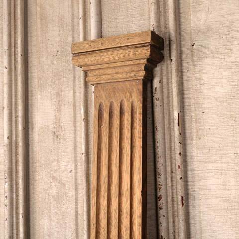 #53604 Antique Oak Fireplace Mantel Fluted Pilaster image 5