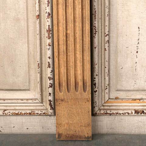 #53605 Antique Oak Fireplace Mantel Fluted Pilaster image 5