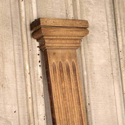 #53605 Antique Oak Fireplace Mantel Fluted Pilaster image 2