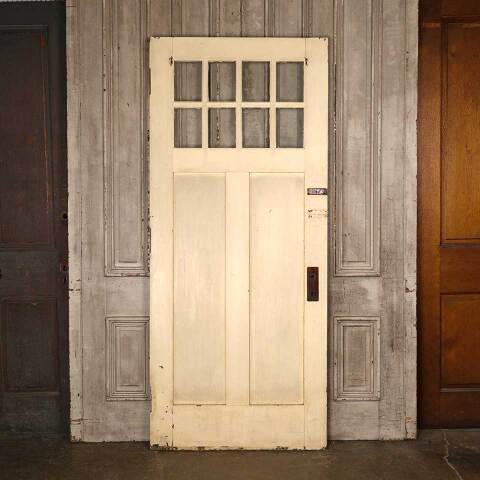 #53607 36x83 Antique Arts & Crafts Oak Entry Door image 5