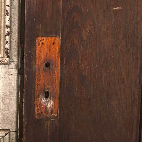 #53607 36x83 Antique Arts & Crafts Oak Entry Door image 2