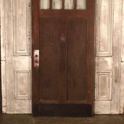 #53607 36x83 Antique Arts & Crafts Oak Entry Door image 4