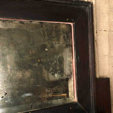 #53614 Antique Fireplace Mantel w/ Mirror image 5