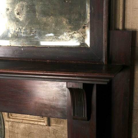 #53614 Antique Fireplace Mantel w/ Mirror image 7