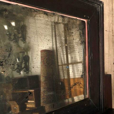 #53614 Antique Fireplace Mantel w/ Mirror image 8