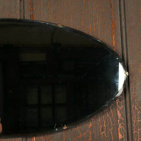 #53616 30x14 Antique Beveled Glass Oval Mirror image 3