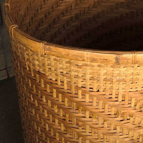 #53617 22x22 Large Hand Woven Cylindrical Basket image 2