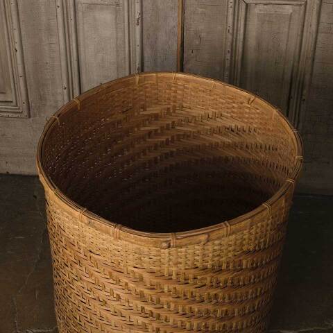 #53617 22x22 Large Hand Woven Cylindrical Basket image 3