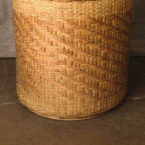 #53617 22x22 Large Hand Woven Cylindrical Basket image 4