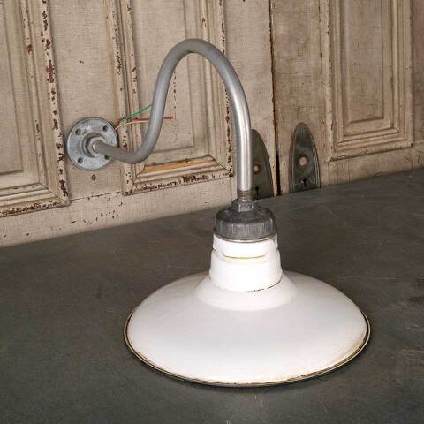 #53618 Vintage Porcelain Enameled Industrial Light image 5
