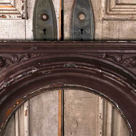 #53625 33x33 Antique Cast Iron Fireplace Surround image 6