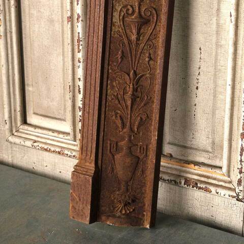 #53626 32x30 Antique Cast Iron Fireplace Surround image 6