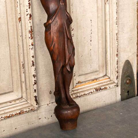 #53629 Antique Carved Wood Figural Ornament image 3