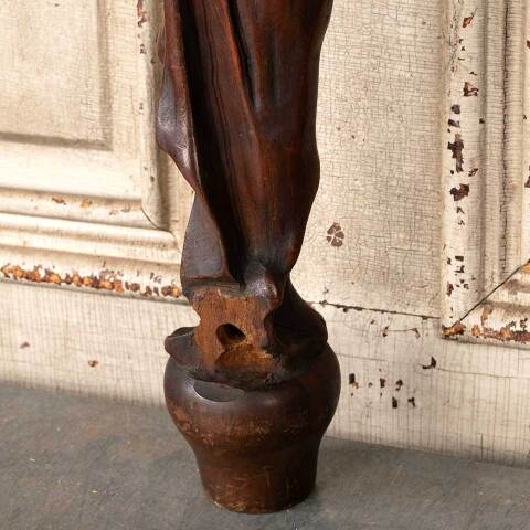 #53629 Antique Carved Wood Figural Ornament image 7