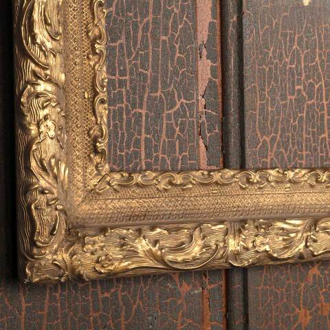 #53633 22x26 Ornate Antique Wood Picture Frame image 4