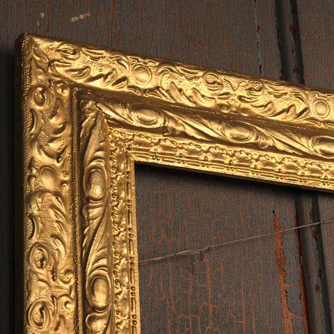 #53634 27x23 Ornate Antique Wood Picture Frame image 2