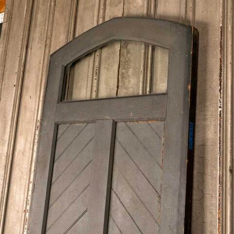 #53636 31x83 Antique Pointed Arch Wood Entry Door image 6