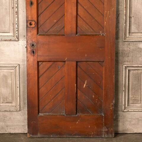 #53636 31x83 Antique Pointed Arch Wood Entry Door image 3