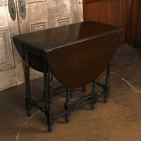 #53644 37x49 Antique Wood Gate Leg Table image 3