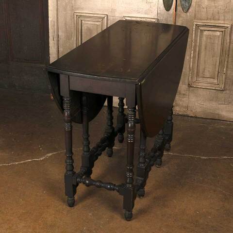 #53644 37x49 Antique Wood Gate Leg Table image 4