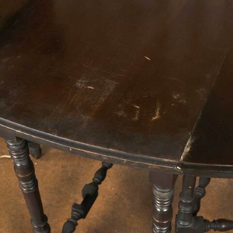 #53644 37x49 Antique Wood Gate Leg Table image 8