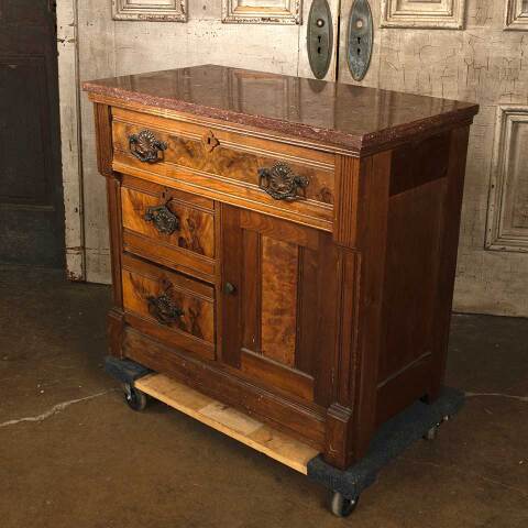 #53645 Antique Victorian Dry Sink w/ Marble Top image 2