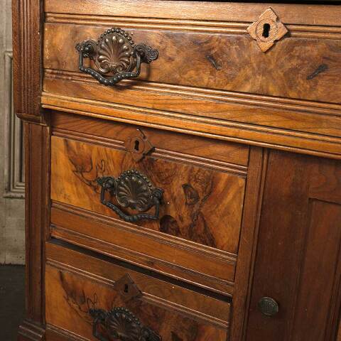 #53645 Antique Victorian Dry Sink w/ Marble Top image 3