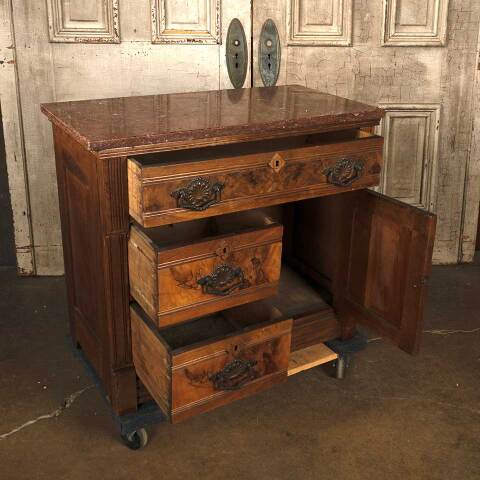 #53645 Antique Victorian Dry Sink w/ Marble Top image 4