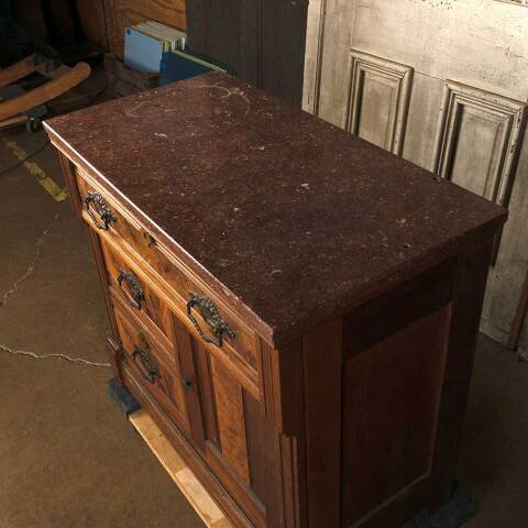 #53645 Antique Victorian Dry Sink w/ Marble Top image 5