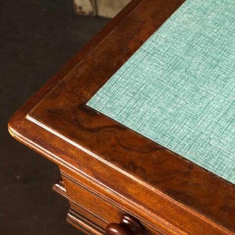 #53646 Antique Victorian Wood Library Writing Desk image 8