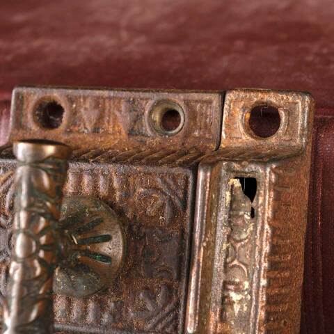 #53684 Antique Ornate Cast Iron Cabinet Latch image 3