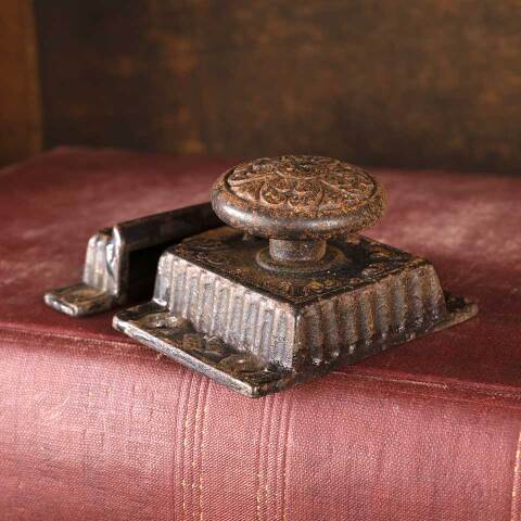 #53685 Antique Ornate Cast Iron Cabinet Latch image 5