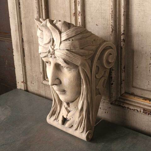 #53698 Cast Plaster Empress Head Corbel Bracket image 2