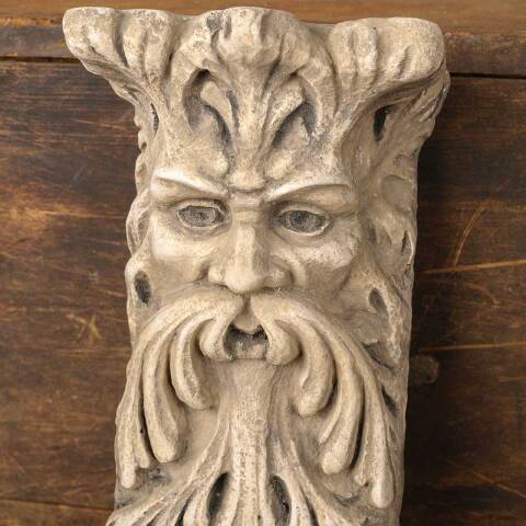 #53700 Cast Plaster Greenman Shelf Wall Hanging image 4