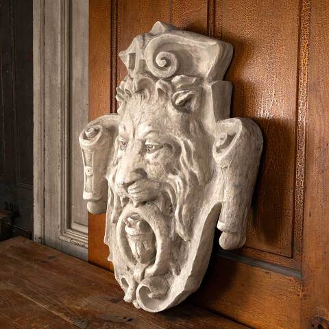 #53702 Cast Plaster Lion Door Knocker Wall Plaque image 6