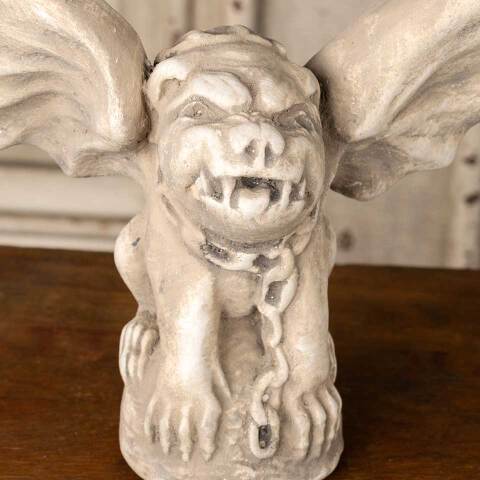 #53706 Small Plaster Winged Dog Gargoyle image 8