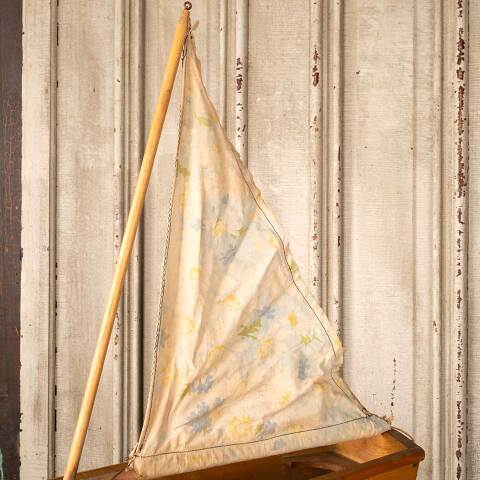 #53717 Antique BEA GULL Wooden Toy Sailboat image 3