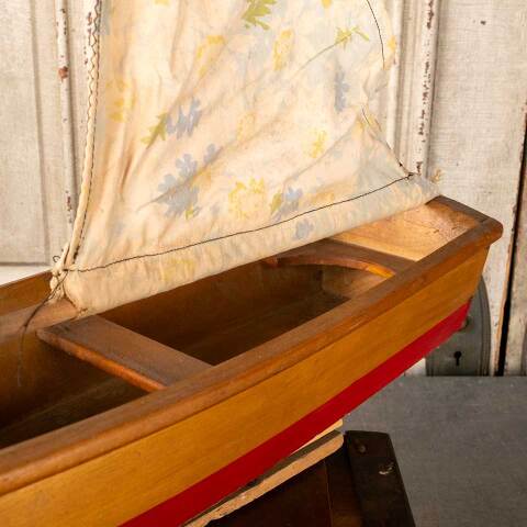 #53717 Antique BEA GULL Wooden Toy Sailboat image 5