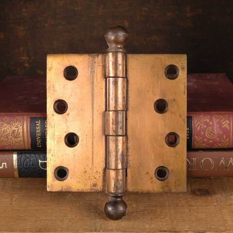 #53730 4" Antique Ball Finial Door Hinge Hardware image 2