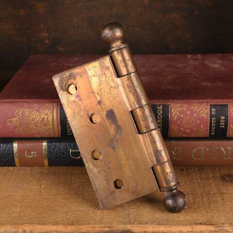 #53730 4" Antique Ball Finial Door Hinge Hardware image 4