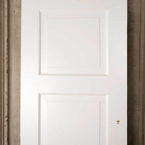 #53738 Antique Painted Wood 3 Panel Cabinet Door image 4