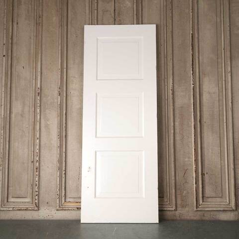 #53738 Antique Painted Wood 3 Panel Cabinet Door image 5