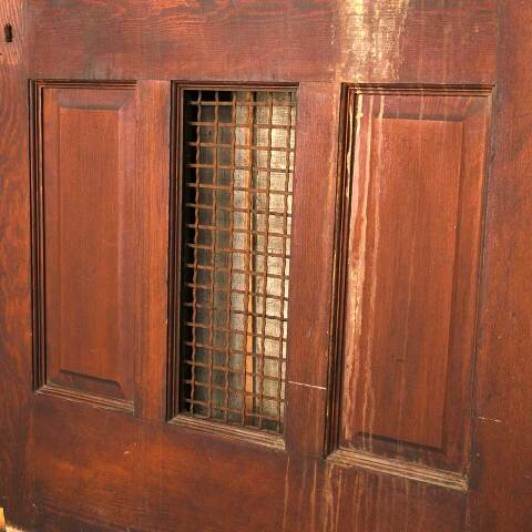#53756 36x79 Antique Pine & Colored Glass Door image 8