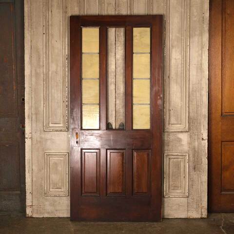 #53757 36x80 Antique Pine & Colored Glass Door image 5