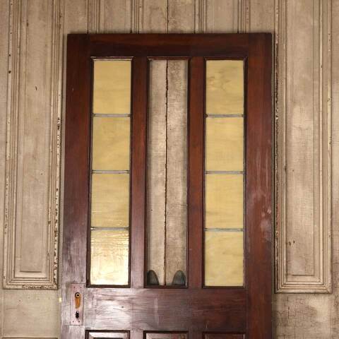 #53757 36x80 Antique Pine & Colored Glass Door image 6