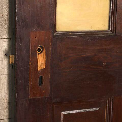 #53757 36x80 Antique Pine & Colored Glass Door image 8