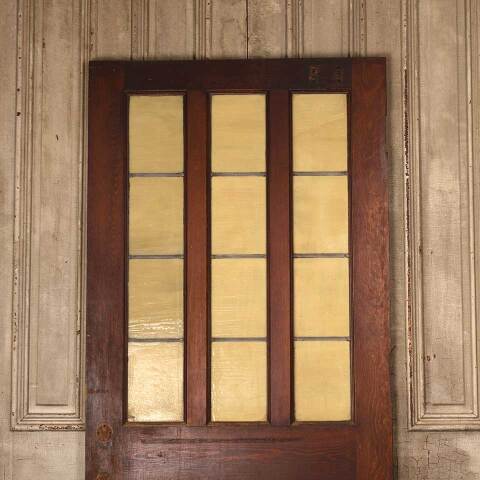 #53759 36x79 Antique Pine & Colored Glass Door image 6