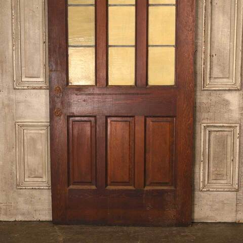 #53759 36x79 Antique Pine & Colored Glass Door image 7