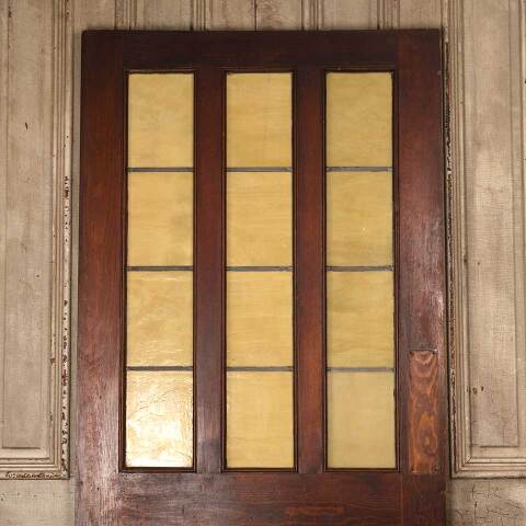 #53759 36x79 Antique Pine & Colored Glass Door image 2